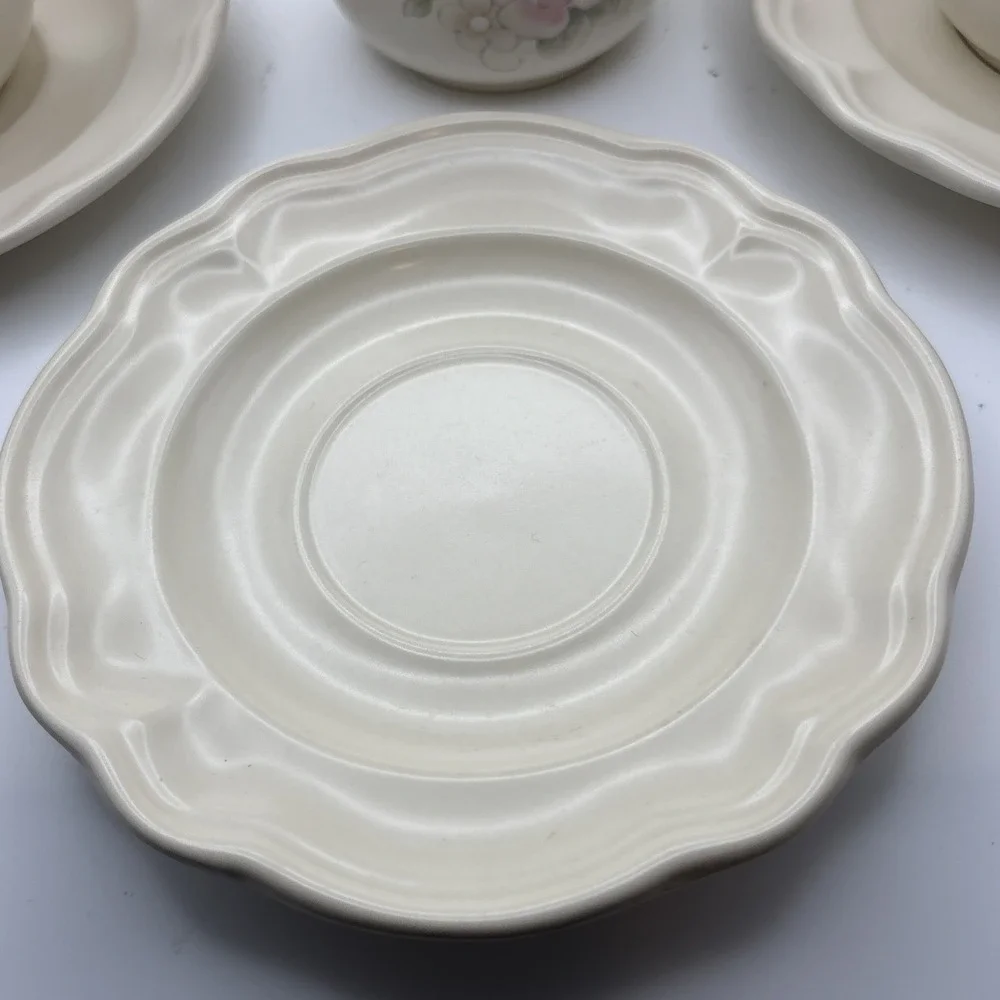 Vtg Pfaltzgraff Tea Rose Set Of 3 Cups & Saucers Replacements Floral Cottagecore